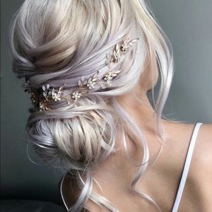 Bridal Gold Leaf Hair Vine